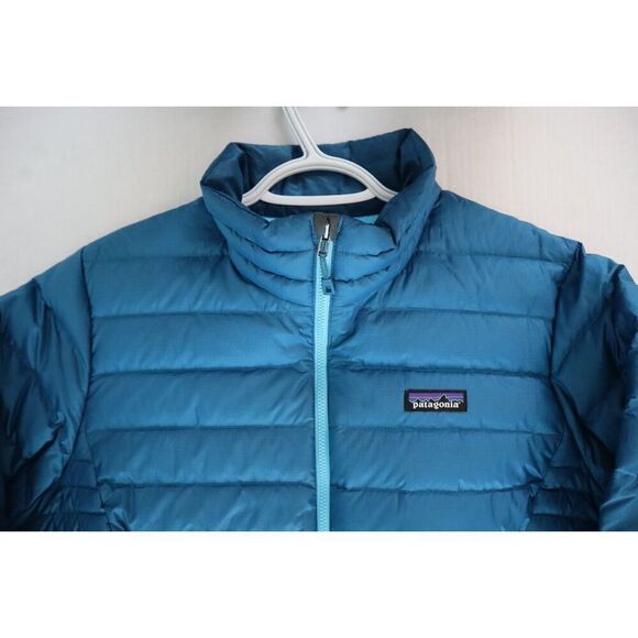Patagonia 84683FA15 Women's Sz XL Teal Windproof Down Sweater Puffer Jacket - Picture 3 of 6